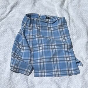 Brandy Melville Blue Plaid Skirt